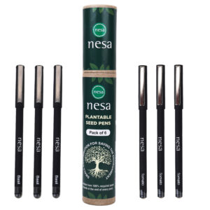 black paper seed pens